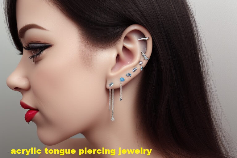 acrylic tongue piercing jewelry