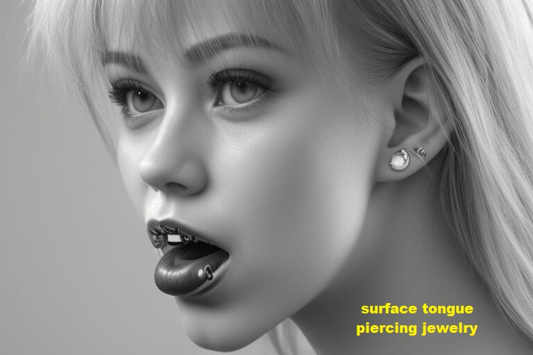 surface tongue piercing jewelry,