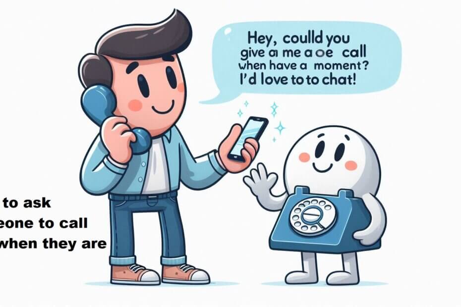 How to ask someone to call you when they are free